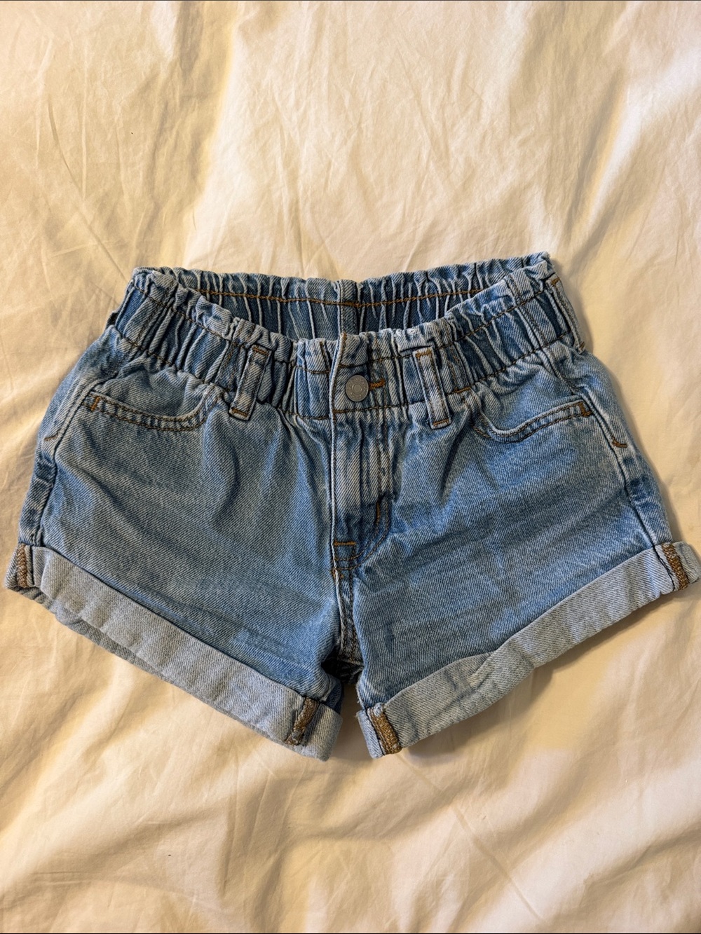 Cat & Jack Light Blue Elastic Waist Denim Shorts